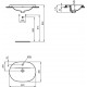 Ideal standard Connect Oval įmontuojamas praustuvas 62x46 cm