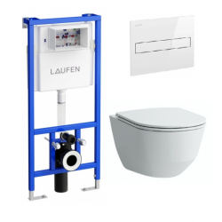 Komplektas Laufen LIS rėmas ir Laufen PRO pakabinamas klozetas