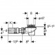 Geberit dušo padėklo sifonas UNIFLEX, 90 mm