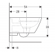 Akcija! Geberit SMYLE pakabinamas unitazas techninis brėžinys