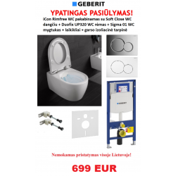 AKCIJA! Geberit potinkinio rėmo ir klozeto komplektas