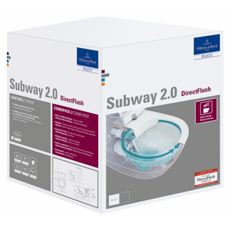 Subway  2.0  pakabinamas unitazas Ceramic Plus DirectFlush Rimless