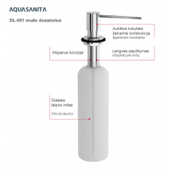 Skysto muilo dozatorius Aquasanita DL-001