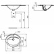 Ideal Standard Eurovit įmontuojamas praustuvas 56x46 cm