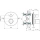 Ideal Standard Ceratherm 100 potinkinė termostatinė dušo sistema su 300 mm lietaus galva, matinė juoda