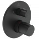 Ideal Standard Ceratherm 100 potinkinė termostatinė dušo sistema su 300 mm lietaus galva, matinė juoda