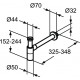 IDEAL STANDARD dekoratyvinis praustuvo sifonas G1 1/4, matinė juoda