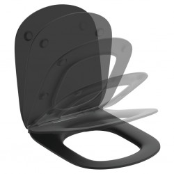 Ideal Standard TESI sėdynė su plonu Soft close dangčiu, matinė juoda