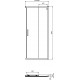 Ideal Standard CONNECT 2 dušo kabinos slankios durys, matinė juoda (kaina už vienas duris)
