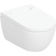 Geberit AquaClean Alba Comfort komplektas su Duofix Sigma WC instaliacine sistema, Sigma 20 Roud mygtuku, matinė juoda spalva