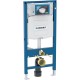 Geberit AquaClean Alba Comfort komplektas su Duofix Sigma WC instaliacine sistema, Sigma 20 Roud mygtuku, matinė juoda spalva