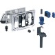 Geberit AquaClean Alba Comfort komplektas su Duofix Sigma WC instaliacine sistema, Sigma 20 Roud mygtuku, matinė juoda spalva