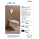 Geberit AquaClean Alba Comfort komplektas su Duofix Sigma WC instaliacine sistema, Sigma 20 Roud mygtuku, matinė juoda spalva