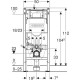 Geberit Duofix Sigma WC instaliacinė sistema, techninė informacija