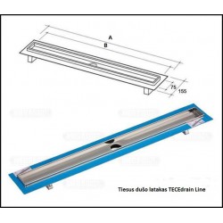 TECEdrainline tiesus dušo latakas