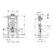 Duofix WC montavimo elementas H98