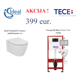 Akcija! Ideal Standard klozeto ir Tece rėmo komplektas