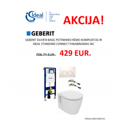 Geberit Duofix basic ir Connect pakabinamas wc su Delta21
