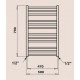 Rankšluosčių džiovintuvas PMH Avento 500x790 mm,  juodas